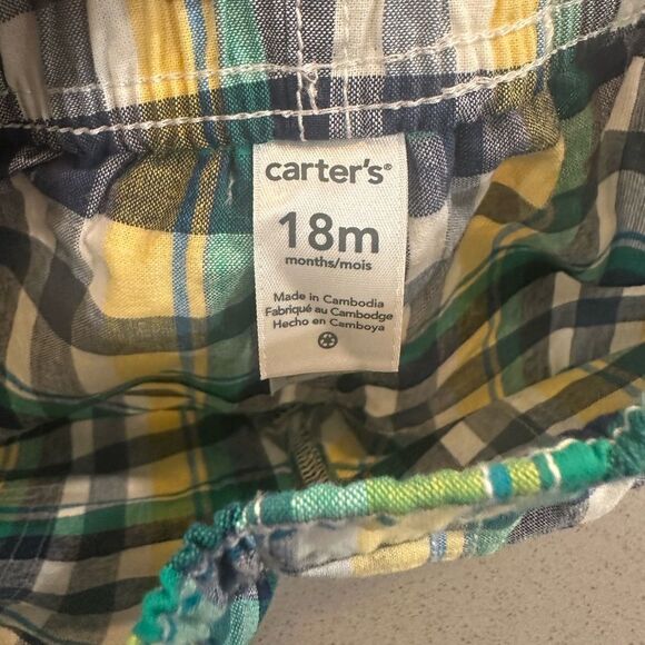 Bundle of three baby boy plaid shorts: brands carters , first impressions - Picture 4 of 9